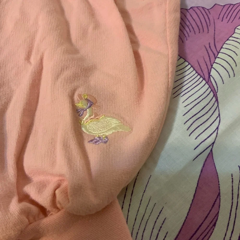 Like New VTG Lullaby Club Romper Pink & Embroidered Duck